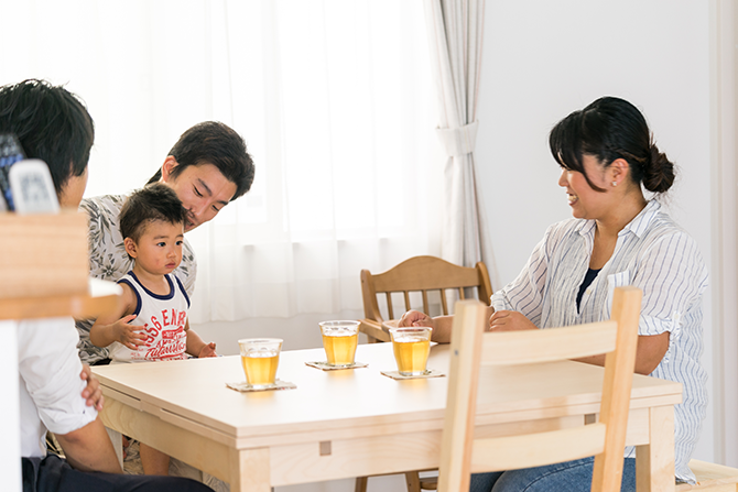 広々キッチンの家M様